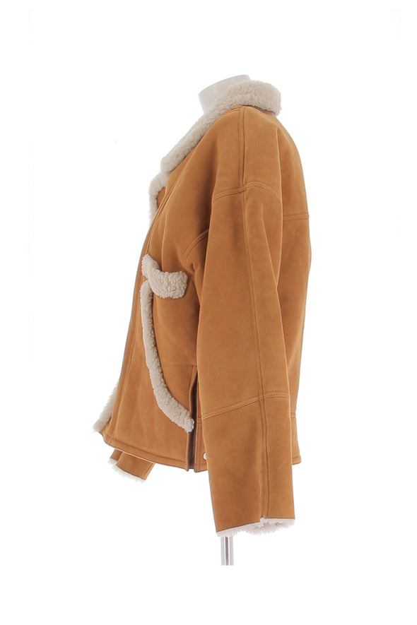 Peau lainée camel