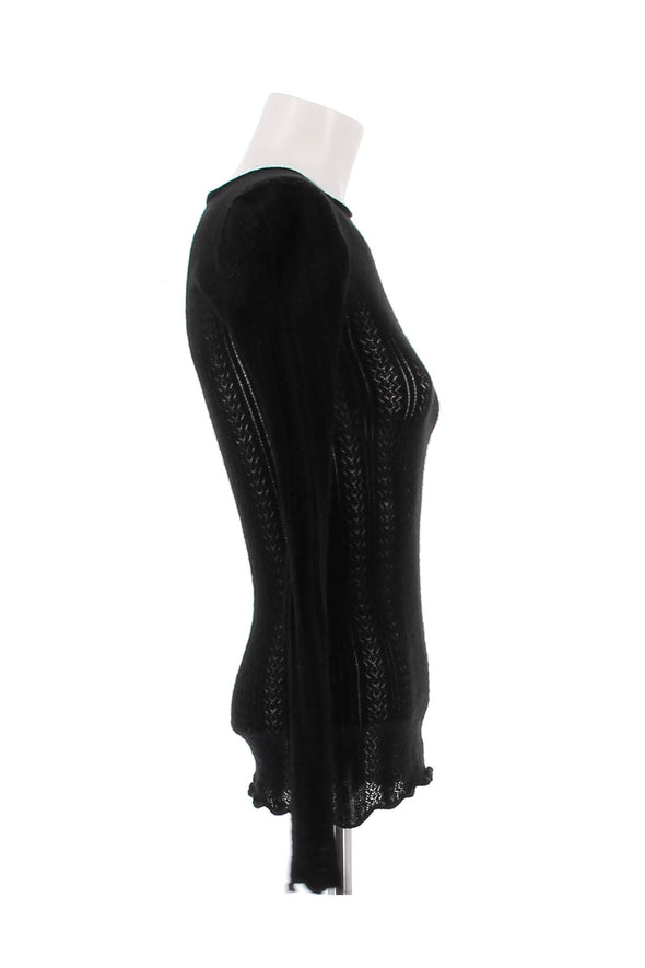 Top en laine noir