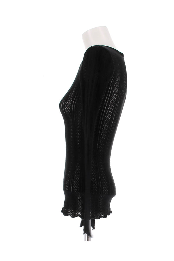 Top en laine noir