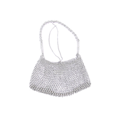 Petit sac à main argenté