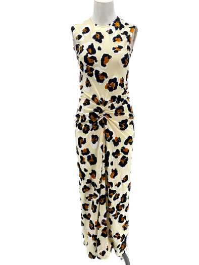Robe écru léopard