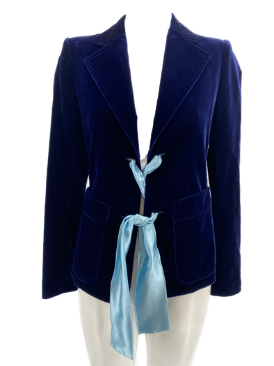 Veste en velours marine