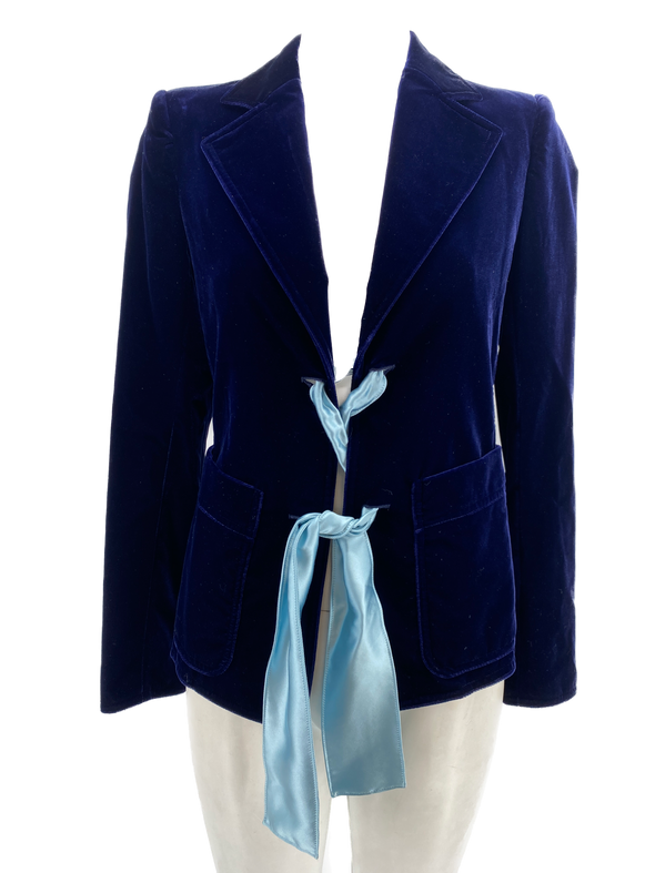 Veste en velours marine