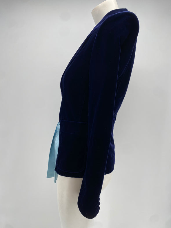 Veste en velours marine