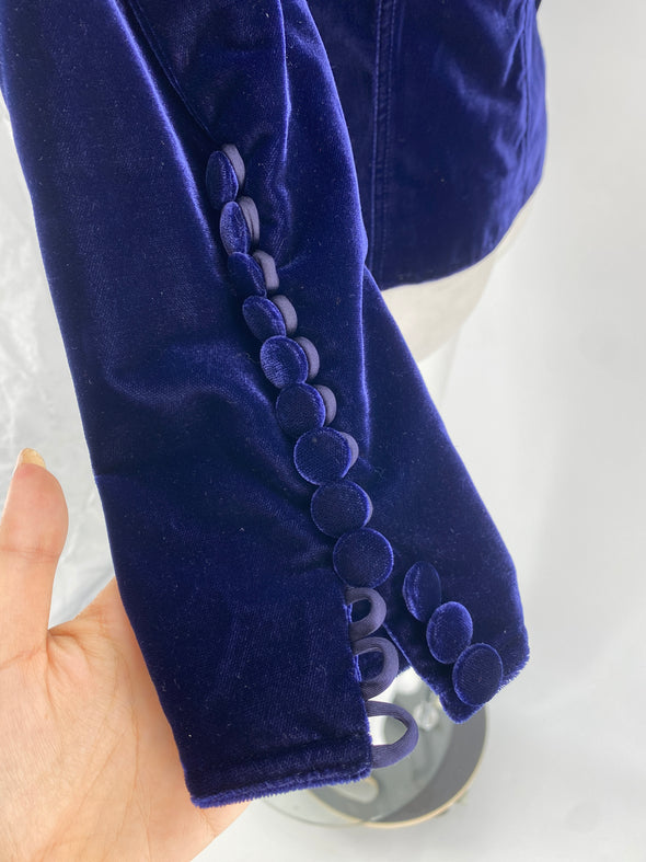 Veste en velours marine