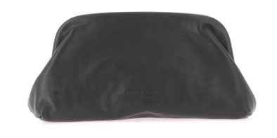 Pochette en cuir noir "Laura"