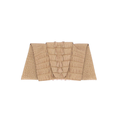Pochette à imprimé crocodile