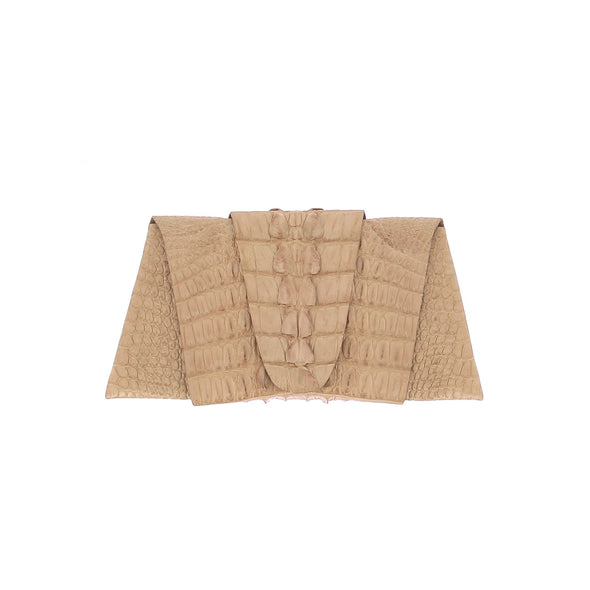Pochette à imprimé crocodile