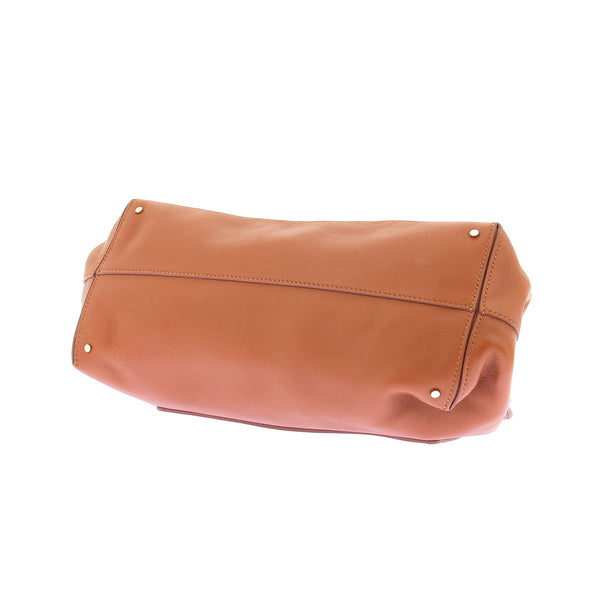 Pochette en cuir camel