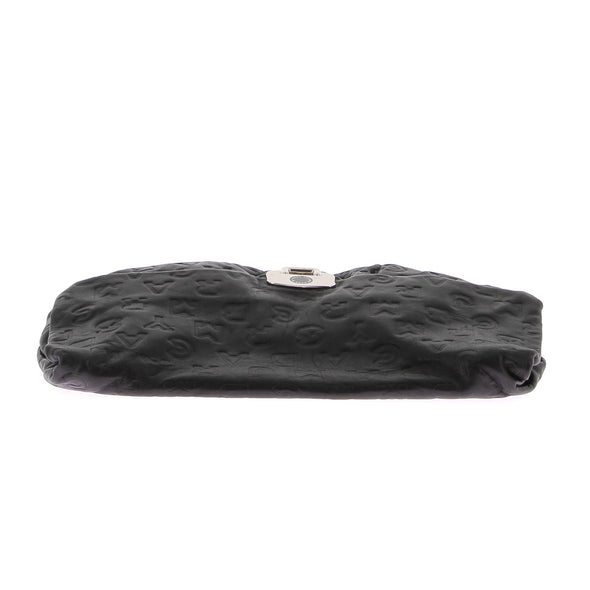 Pochette en cuir noir