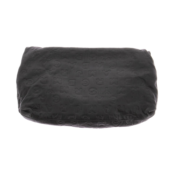 Pochette en cuir noir
