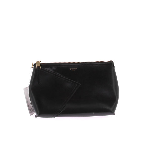 Pochette en cuir noir