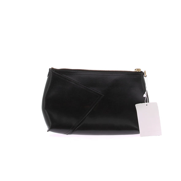 Pochette en cuir noir