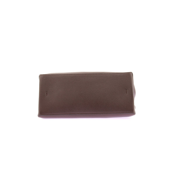 Pochette en cuir marron