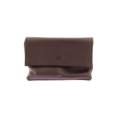 Pochette en cuir marron
