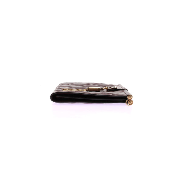 Pochette en cuir bordeaux