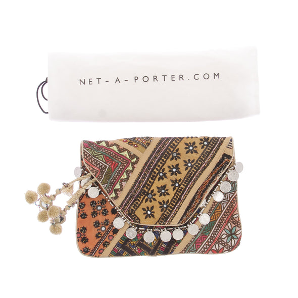 Pochette brodée multicolore