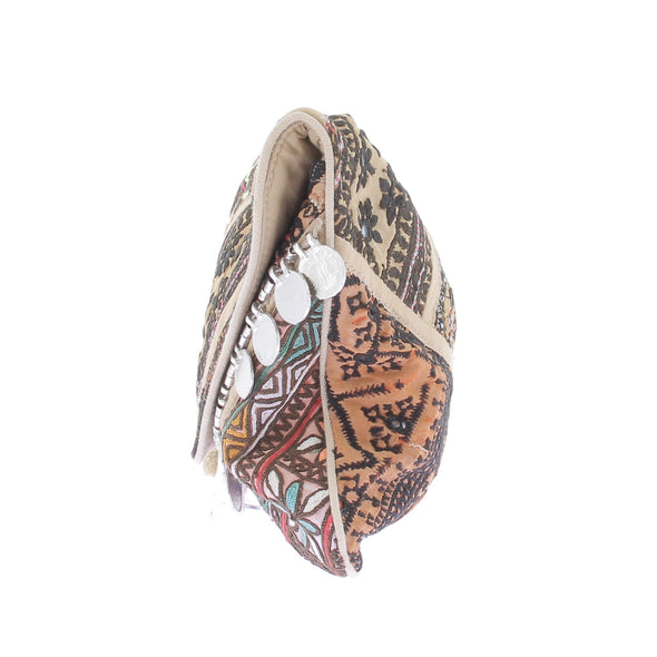 Pochette brodée multicolore