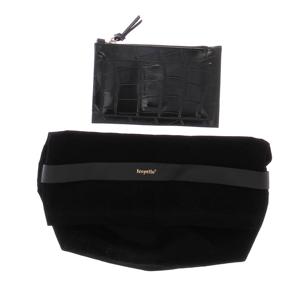 Pochette en cuir verni