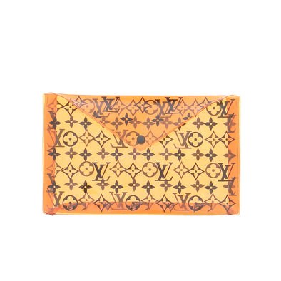 Pochette transparente orange