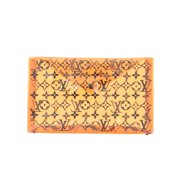 Pochette transparente orange