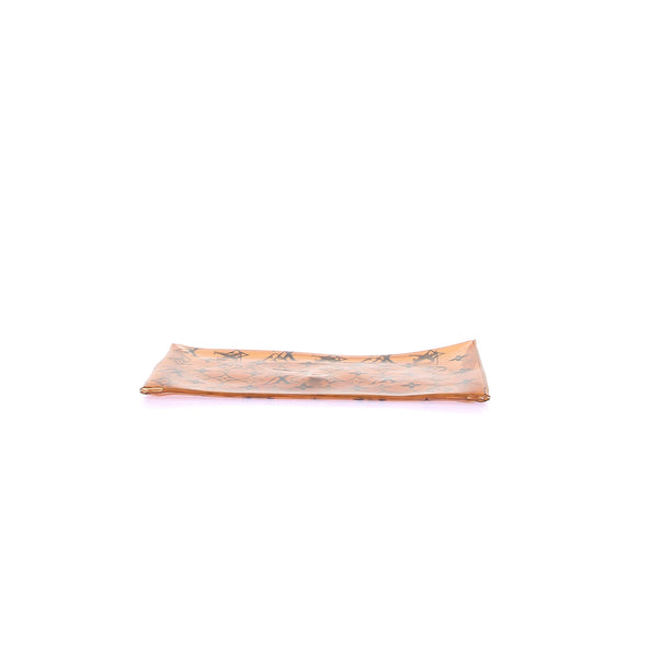 Pochette transparente orange