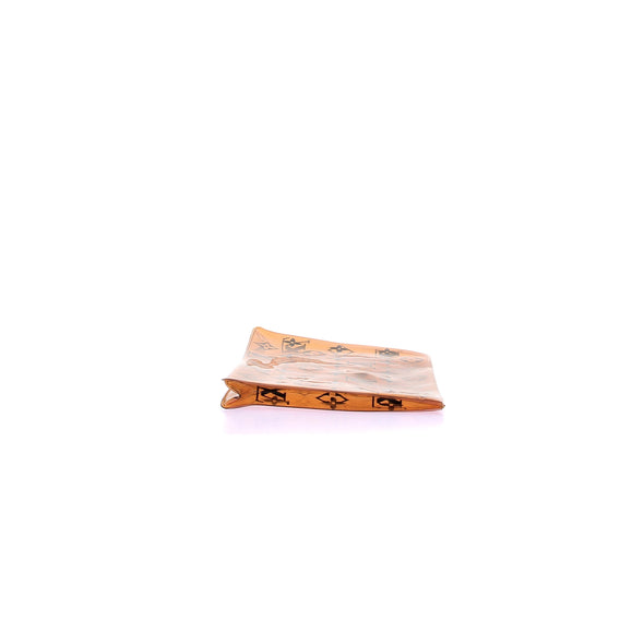 Pochette transparente orange