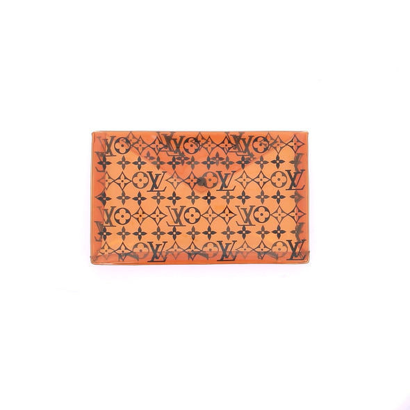 Pochette transparente orange
