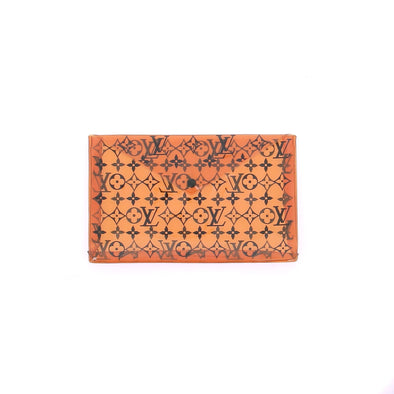 Pochette transparente orange