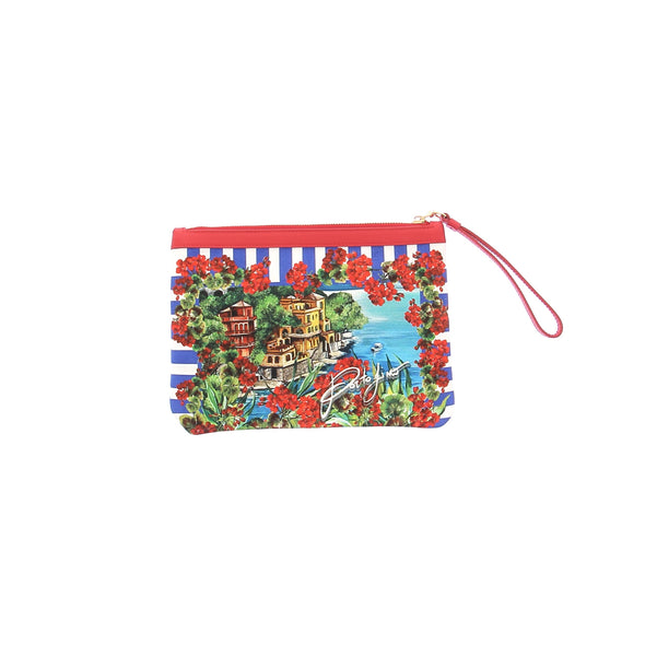 Pochette en toile imprimé "Portofino"