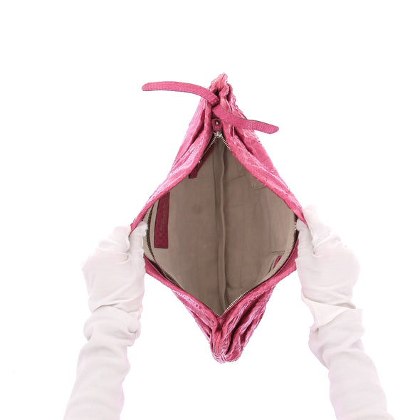 Pochette en cuir de python