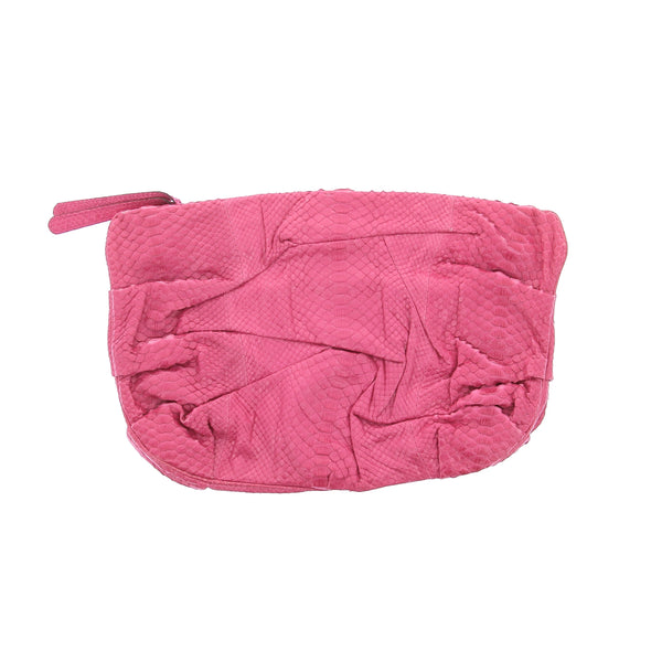 Pochette en cuir de python