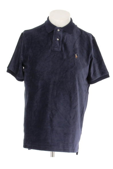 Polo marine en velours
