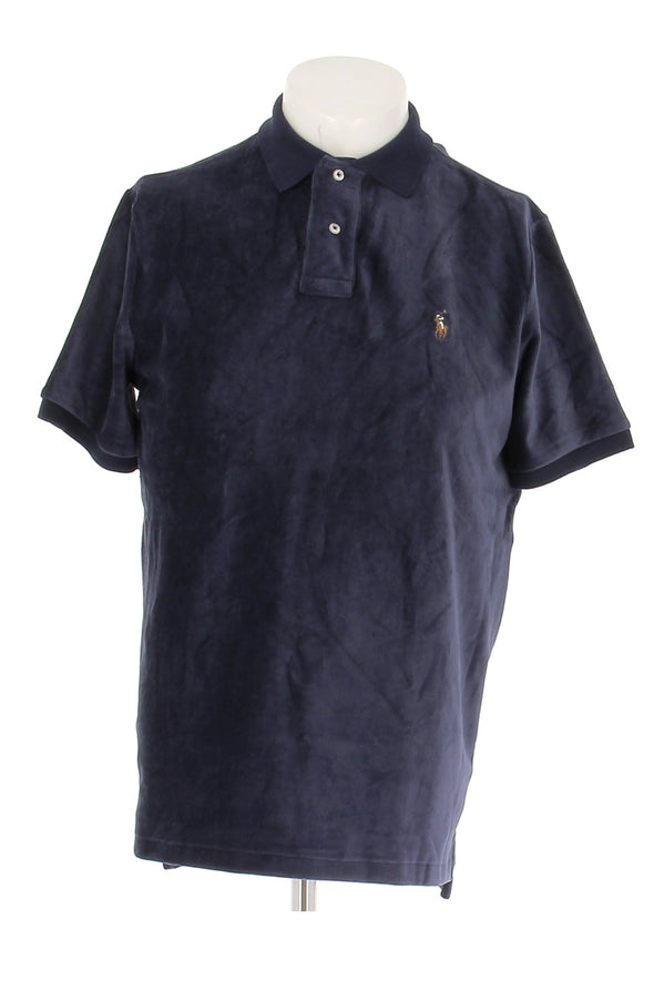 Polo marine en velours