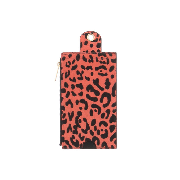 Pochette porte cartes léopard