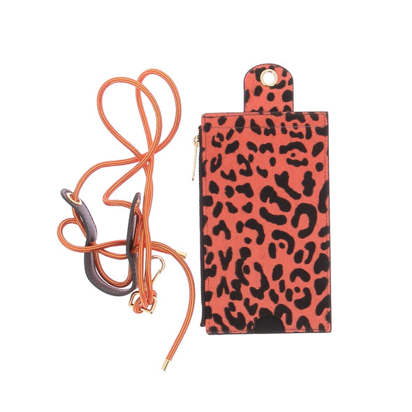Pochette porte cartes léopard