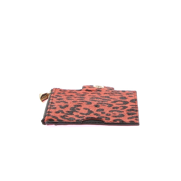Pochette porte cartes léopard