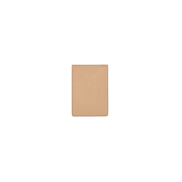 Porte-cartes en cuir beige