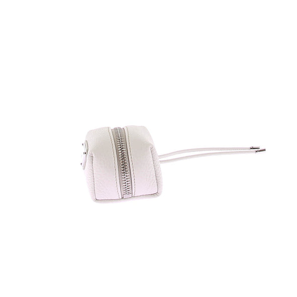 Porte-clés en cuir blanc