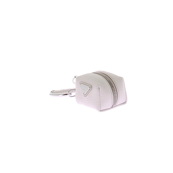 Porte-clés en cuir blanc