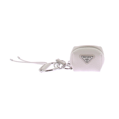 Porte-clés en cuir blanc