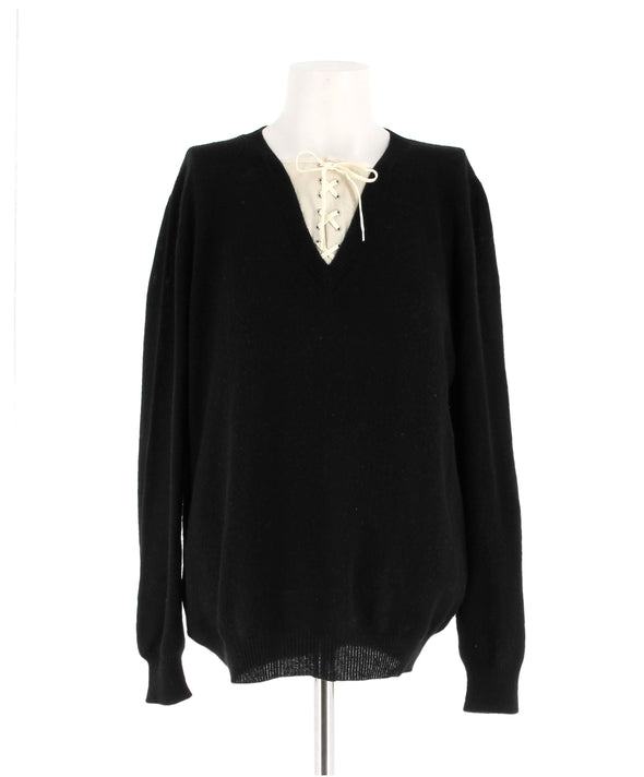 Pull noir en cachemire