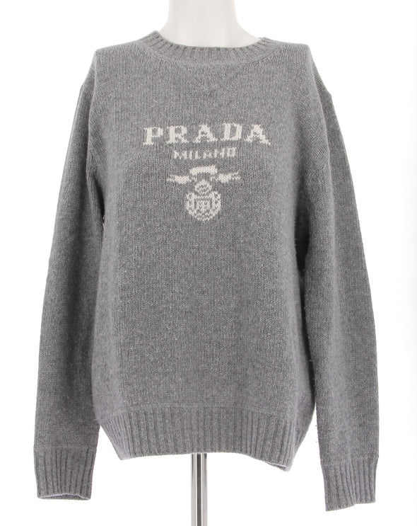 Pull gris en laine