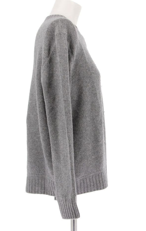 Pull gris en laine