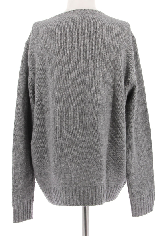 Pull gris en laine