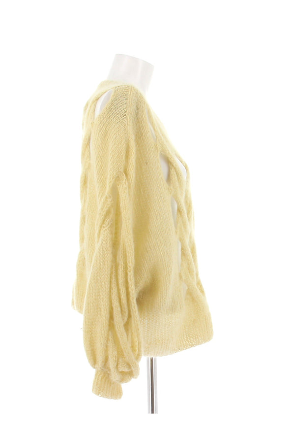 Pull en mohair jaune