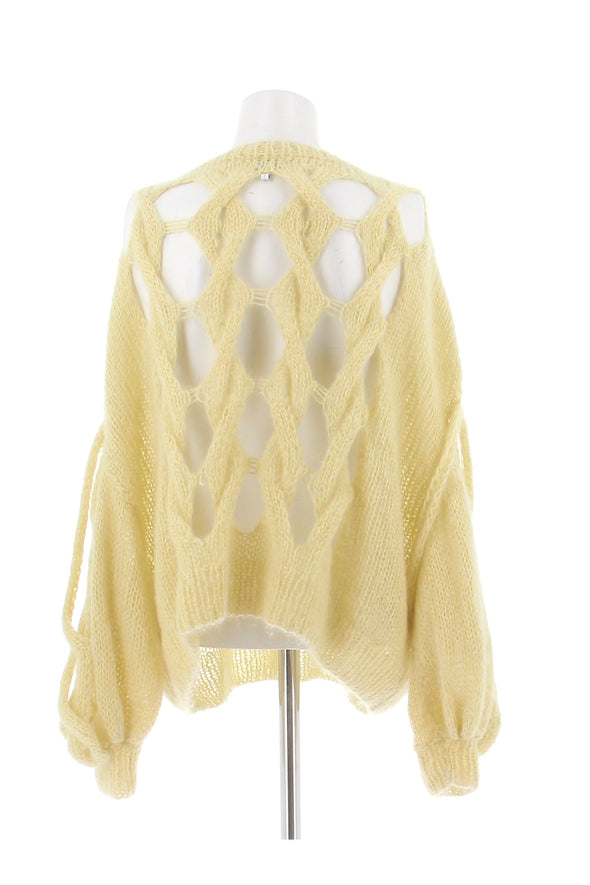 Pull en mohair jaune