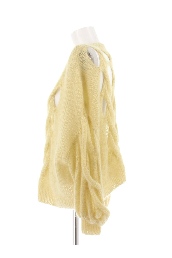Pull en mohair jaune