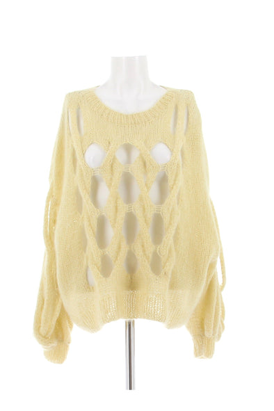 Pull en mohair jaune