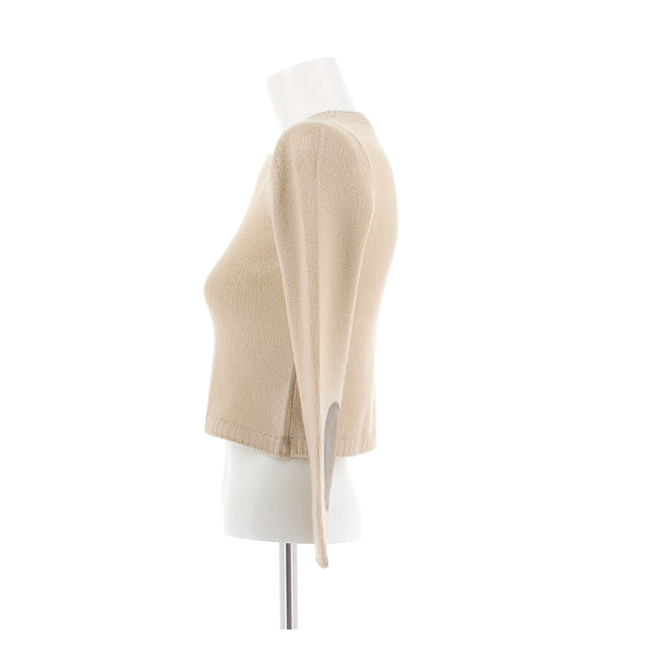 Pull en laine beige